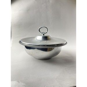 Vintage B.W. Buenilum Aluminum Casserole Dish Serving Bowl With Lid 10”